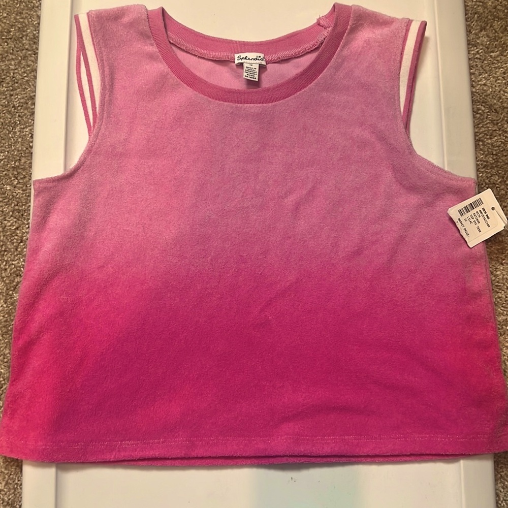 NWT Splendid Girls Terrycloth ombré Pink Top 12